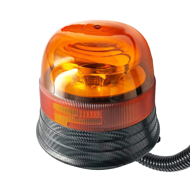 12 LED-uri, chihlimbar, bază magnetică, far intermitent de avertizare de siguranță